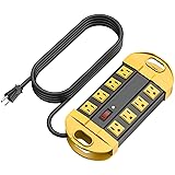 CCCEI Heavy Duty Power Strip Surge Protector, Metal