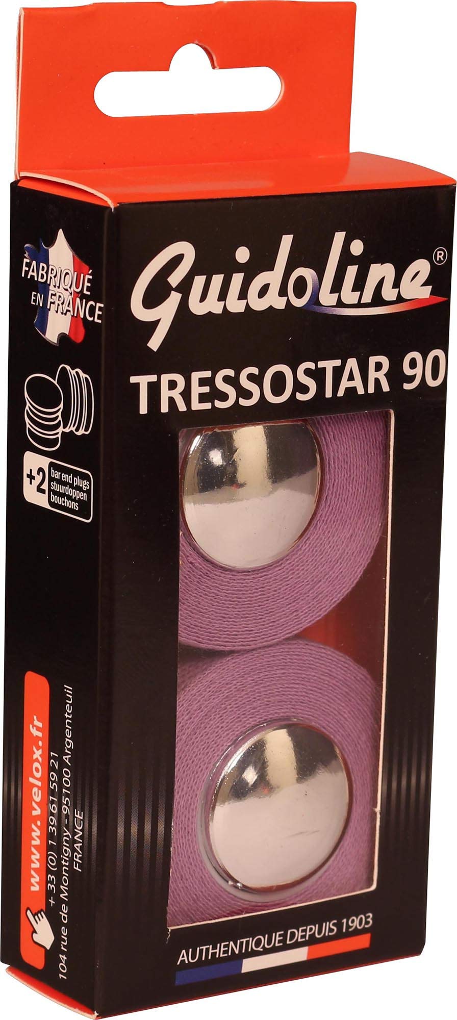 Velox Guidoline Tressostar 90 Cotton Handlebar Tape, Purple