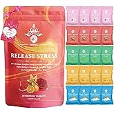 MR MIRYE Shower Steamers Aromatherapy - 20 Pack Shower Bombs Aromatherapy Birthday Gifts for Women, Organic Watermelon, Orange & Vanilla, Sea Salt & Orange, Rose, Tea Tree, Gift for Women