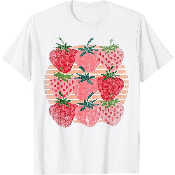 トップス R&D.M.Co- HAND PICKED STRAWBERRY TEE Amazon.com: GLAMVOS Womens Roud Neck Strawberry Shirt