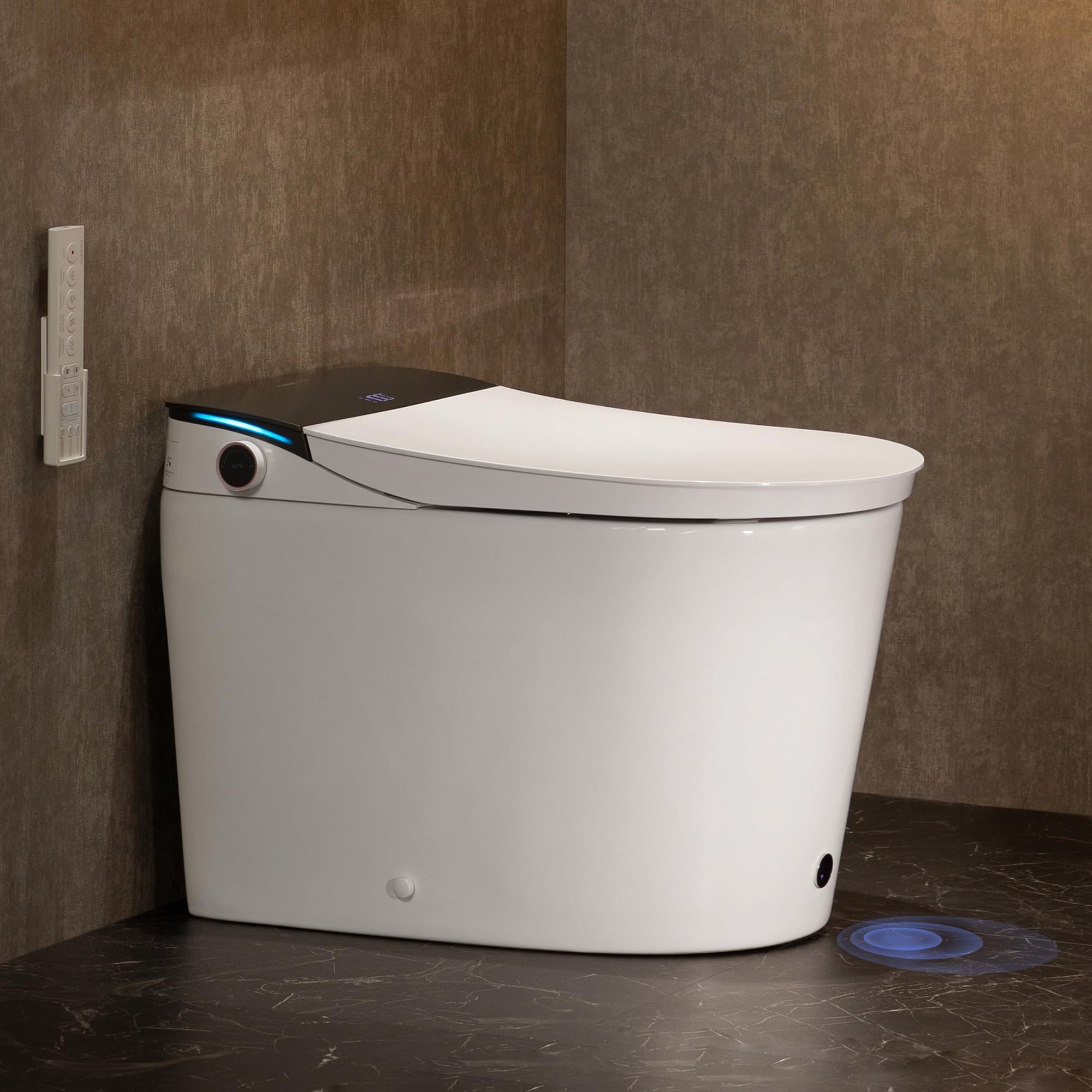 Photo 1 of CANEST Smart Toilet with Bidet Built in, Foam Dispenser, 1000g MaP Flushing, Full-Area Seat Sensor, Auto Temperature Control Heated Seat, Auto Open/Close, Foot Sensor, Deodorization, Remote(FC-002SE)