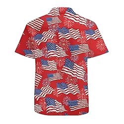 American Flag Mens Funny Hawaiian Shirts 3D Graphic