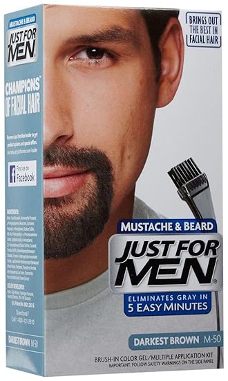 Amazon Com Just For Men Mustache Beard M 50 Darkest Brown