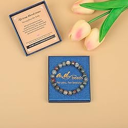 AD Beads Handmade Gemstone Stretch Elastic Bracelet