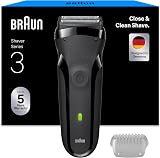 Braun Series 3 Electric Shaver 300S Grey Three Flexible Blades Rechargeable view 1