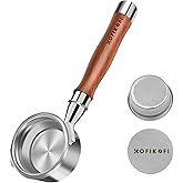 58mm Bottomless Portafilter For Gaggia, 2 Ears Slim Naked Portafilter Fits Gaggia Espresso Coffee Machines with Stainless Steel Head and 18g Filter Basket and Puck Screen - Rosewood Handle