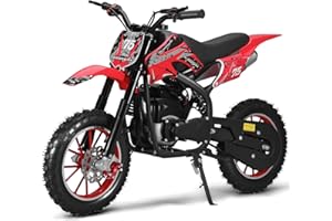 Smalibal 2025 Upgrade 4 Stroke Kids Dirtbike - 49cc Gas Dirt Bike with Speeds up to 40 MPH, Mini Motorcycle with Off-Road Tires, Dual Disc Brakes, Shock Absorbers for Youth Riders