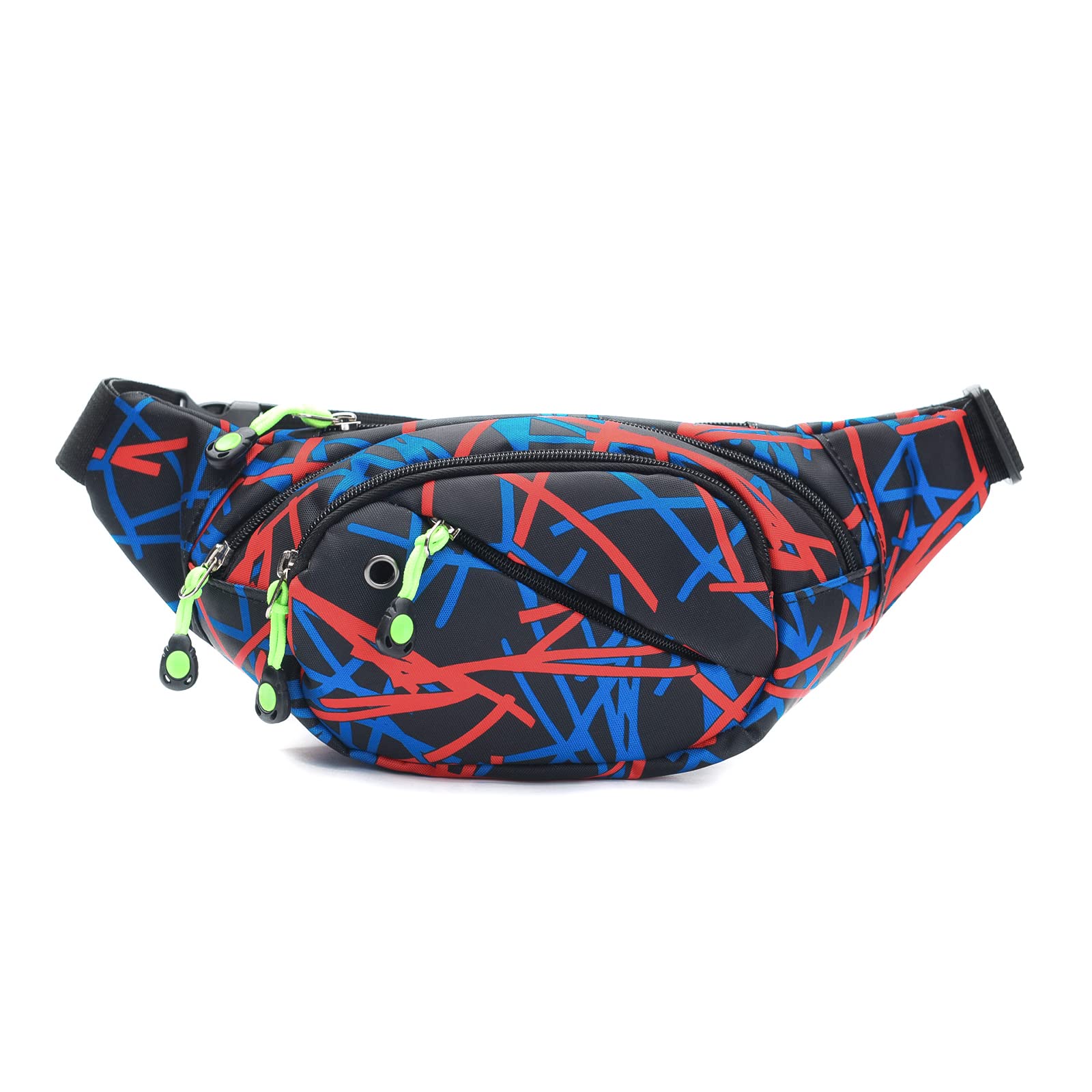 Bum Bag Waist Fanny Pack - Long Keeper Large Fashion Bumbag for Women Men, 4 Pockets Adjustable Waist Bag for Running Hiking Dog Walking Outdoor