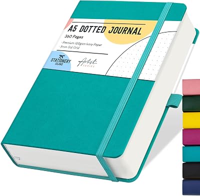 ISLAND Bullet Dotted Journal A5 360 Pages Hardback 100gsm 2 Bookmarks