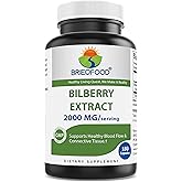 Brieofood Bilberry Extract 2000 mg per Serving 180 Capsules