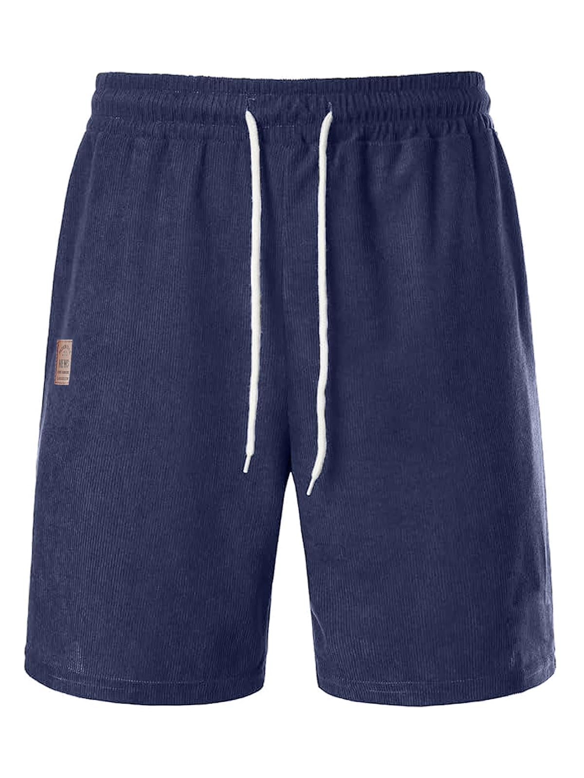 ZOXOZ Corduroy Shorts Herren Kurze Hosen Herren Sommer Elastic Waist mit Taschen Dunkelblau M 4