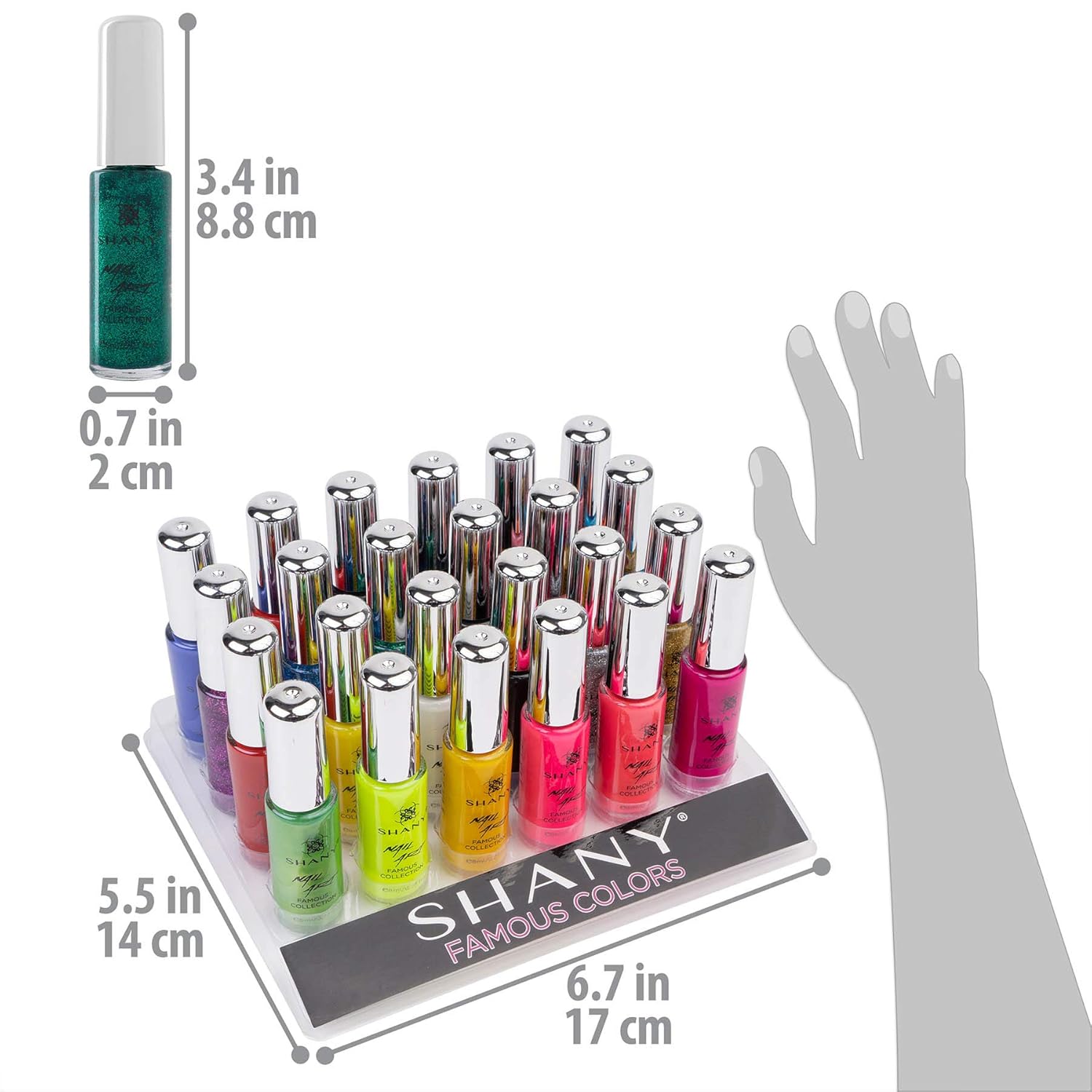 SHANY Nail Art Set (24 Famous Colors Nail Art Polish, Nail Art Decoration) : Beauty