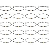 YOVECATHOU 20 Pcs Women Men Simple Heart Bracelet Adjustable Rope String Lucky Gift Bracelet For Birthday Holiday Anniversary