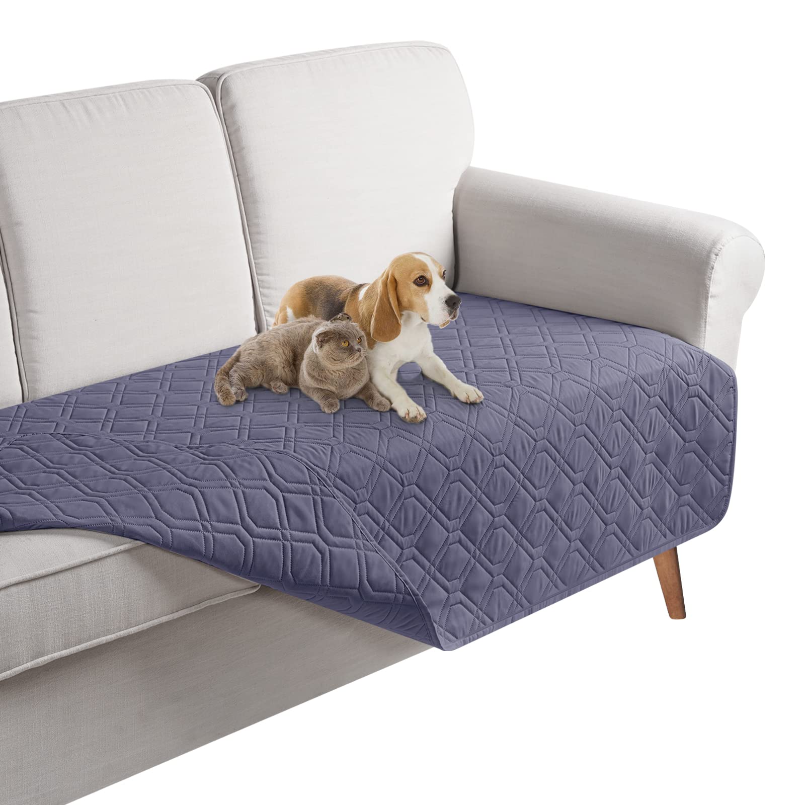 TAOCOCO Reversible Waterproof Sofa Cover,Waterproof Sofa Protector for Kids, Sofa Bed Slipcovers,Dog Couch Cover Protector (Bluish Grey, 107 * 173CM) — image 1