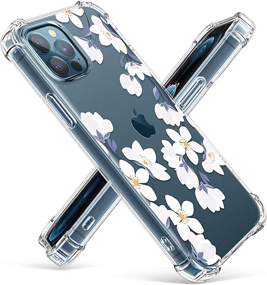 Gviewin Compatible With Iphone 12 Pro Max Case Floden Lite Series Clear Flower Design Slim Soft Tpu Shockproof Bumper Protective Phone Cover For Iphone 12 Pro Max 6 7 Inch Windflower White Amazon Co Uk