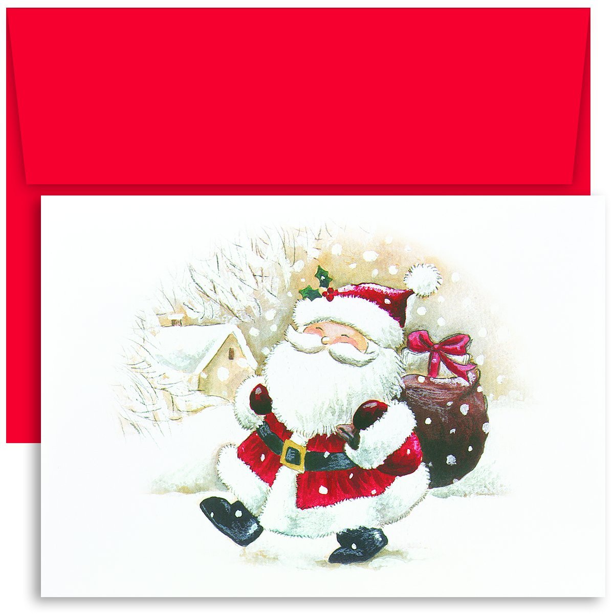 V-MODA Masterpiece Studios Holiday Collection 18 Cards/18 Envelopes, Happy Santa