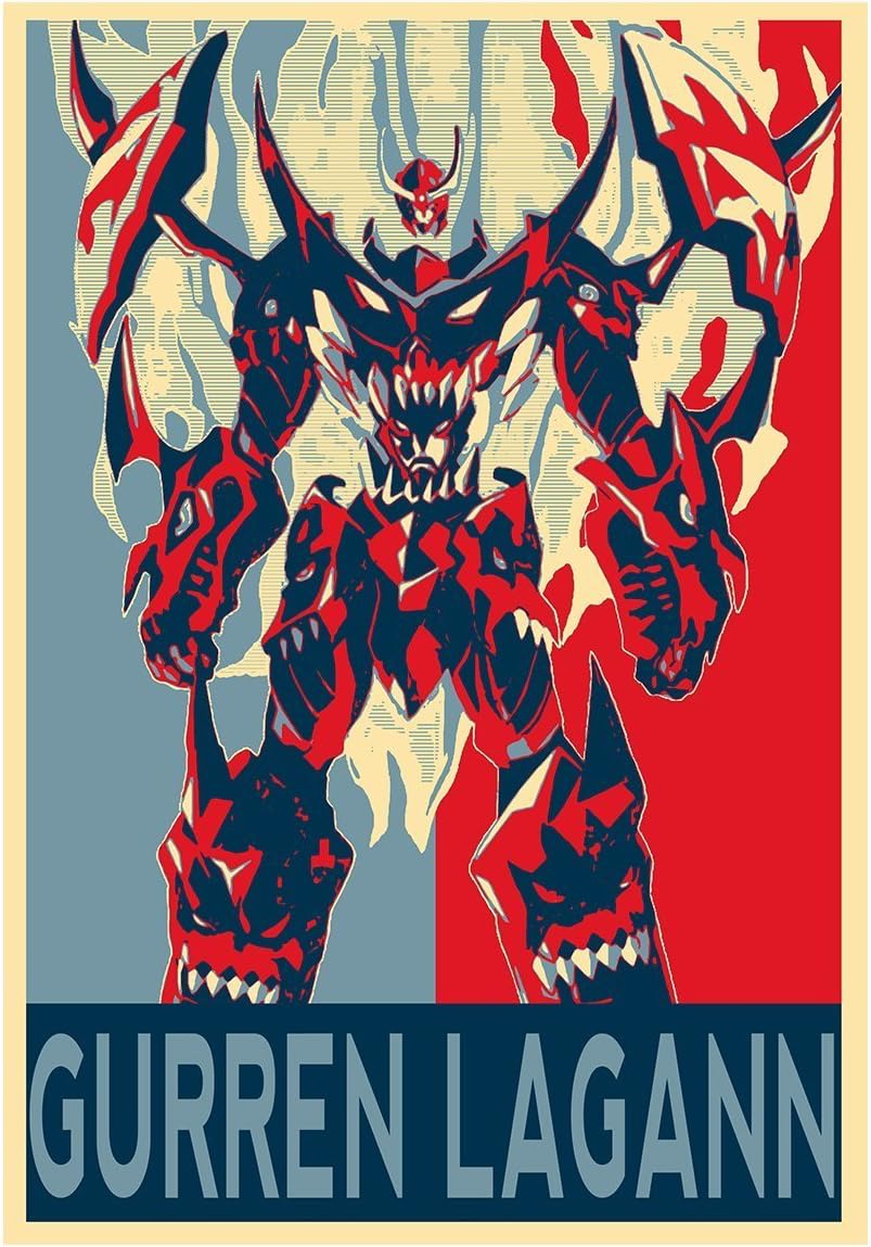 Amazon Com Poster Gurren Lagann Propaganda Robot Formato A3 42x30 Cm Kitchen Dining