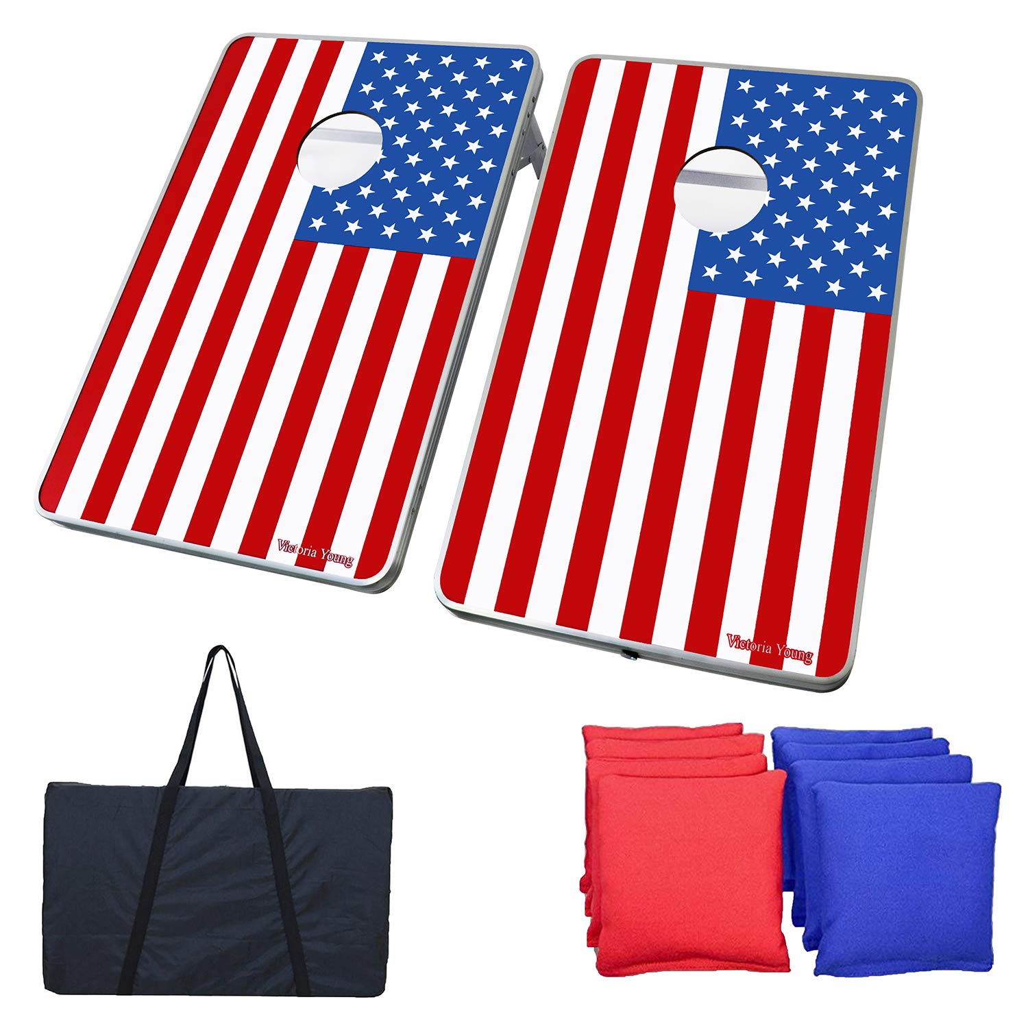 Best cornhole bean bag toss game set aluminum