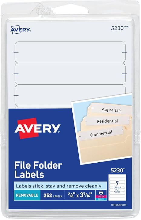 Avery Label Compatibility Chart