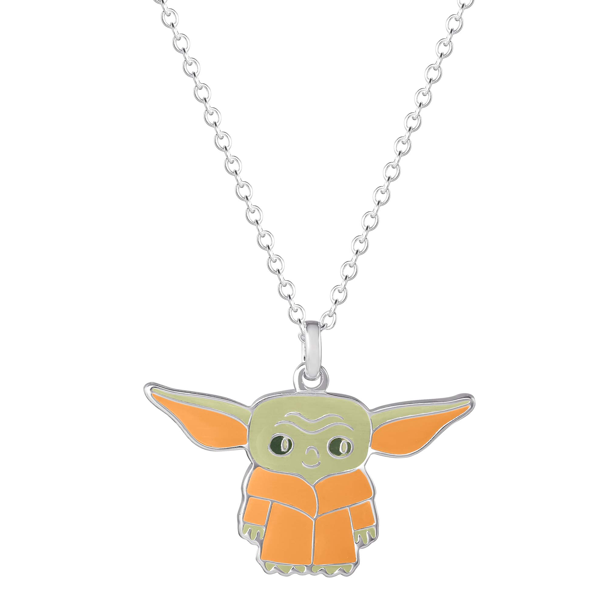 Disney Star Wars The Mandalorian The Child Silver Plated Necklace, Official License