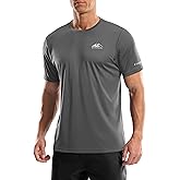 Men's UPF 50+ Sun Protection Dry Fit Workout T-Shirts Rash Guard Swim Shirts Moisture Wicking Tee for Athletic, Beach, Hiking