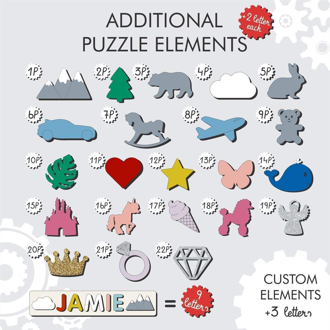 personalized name puzzle for 1 year old