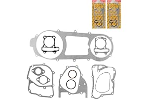 MFC·PASSION 2-Pack GY6 150cc Complete Long Case Engine Gasket Set 57.4mm/2.25" for Chinese GY6 4-Stroke 152QMI 157QMJ Engine Scooter Moped ATV Go Kart