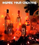 cshare Halloween LED Fairy Lights 50LED 5m Orange Fall Decor Battery Powered view 3