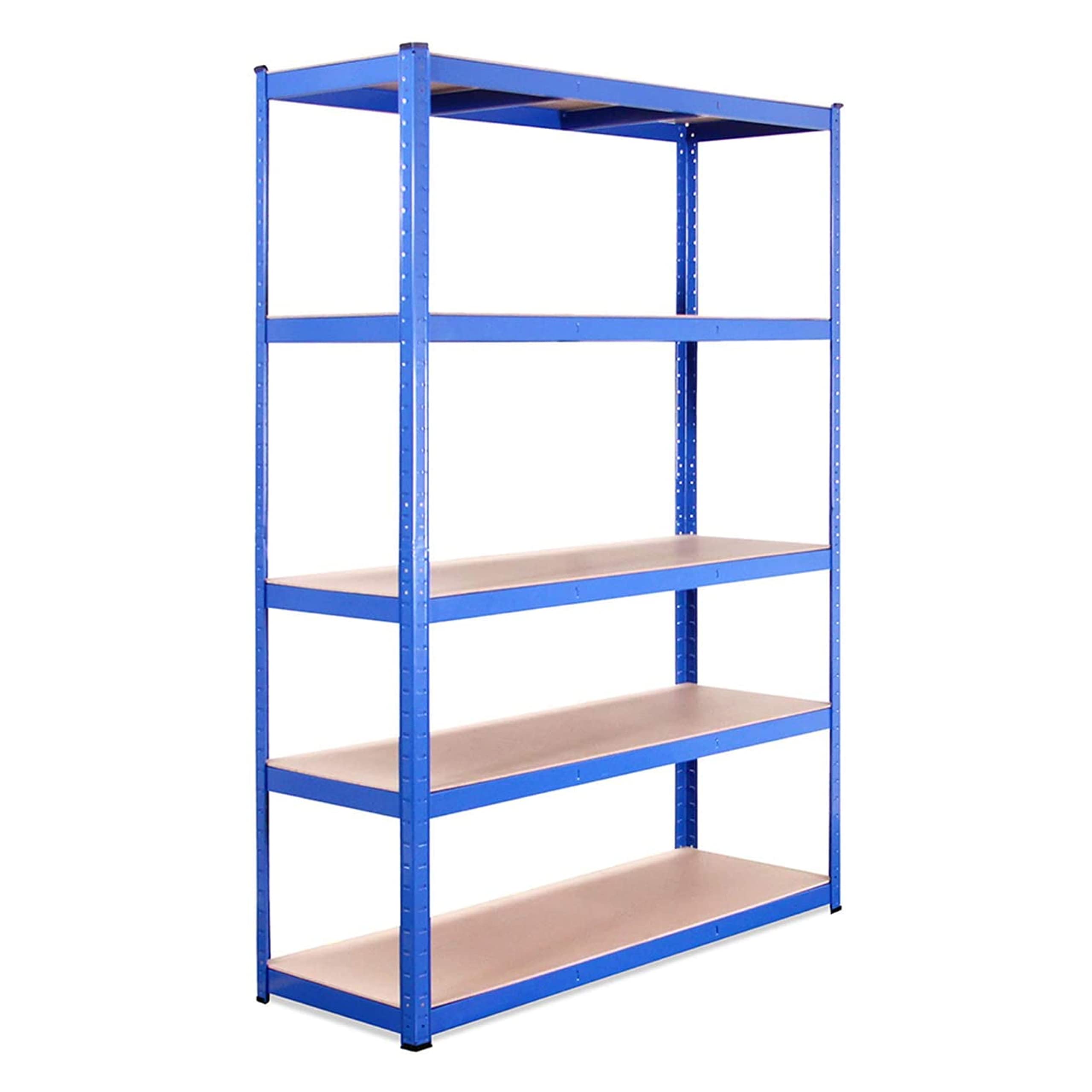 G-Rack Garage Shelving Units - 180 x 120 x 45cm - Heavy Duty Racking - Shelves for Storage - 5 Bay - Blue - 5 Tier - 875KG Capacity (175KG Per Shelf) - Workshop, Shed, Office - 5 Year Warranty, 0025