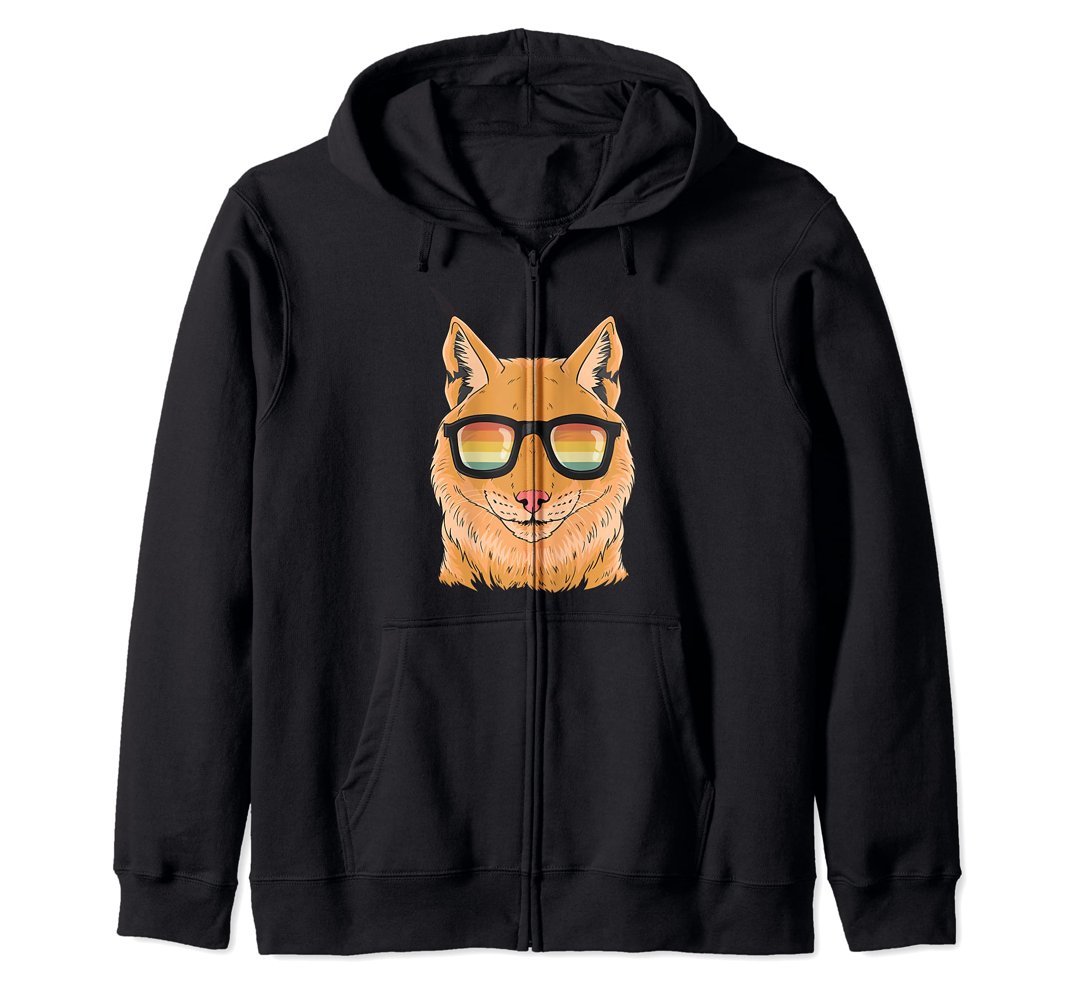Lynx Wild Cat Forest Zip Hoodie
