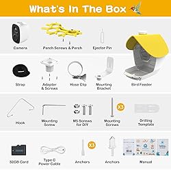 birdsnap® MON - Smart Bird Feeder with Camera, 2K