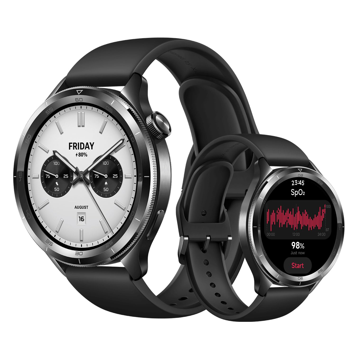 XIAOMI Watch S4 Black – 1.43" AMOLED, 2200 Nits, 15 Tage Akku, 5ATM Wasserfest, Herzfrequenz & SPO₂-Sensor, Bluetooth 5.3, Aluminiumgehäuse