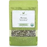 Biokoma Organic Hyssop Dried Herb 50g (1.76oz) in Resealable Moisture Proof Pouch, USDA Certified Organic - Herbal Tea, No Additives, No Preservatives, No GMO, Kosher