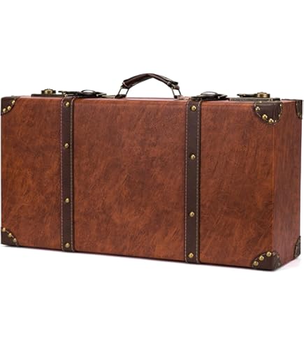 Amazon.com: Vintiquewise Old Style Decorative Suitcase with