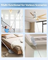 Fogray 2026 Upgraded Extendable Duster Telescopic Soft Silicone Cap Microfiber view 6