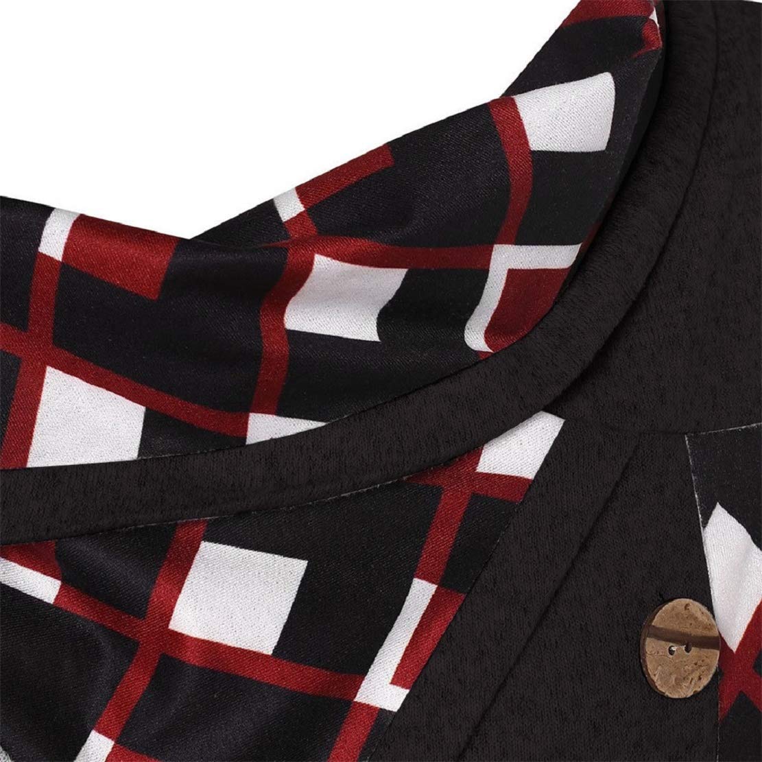 turtleneck tartan asymmetrical sweatshirt