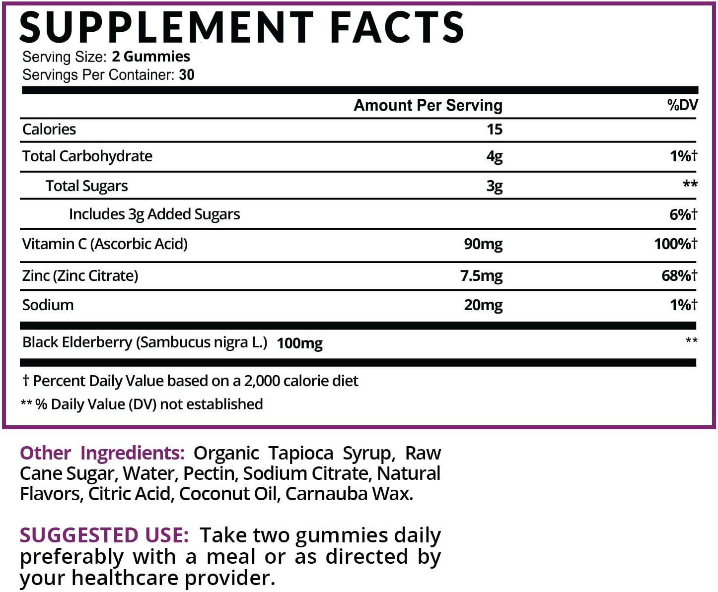 Havasu Nutrition Elderberry Gummies 100mg - Supports Immune System Health - Made with Plant-Based Pectin - NO Gelatin, NO Fructose Corn Syrup, Gluten Free - Natural Ingredients, 60 Gummies: Health & Personal Care