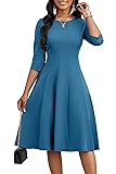 CLOCOR Casual Midi Dresses for Women A-Line Fit and