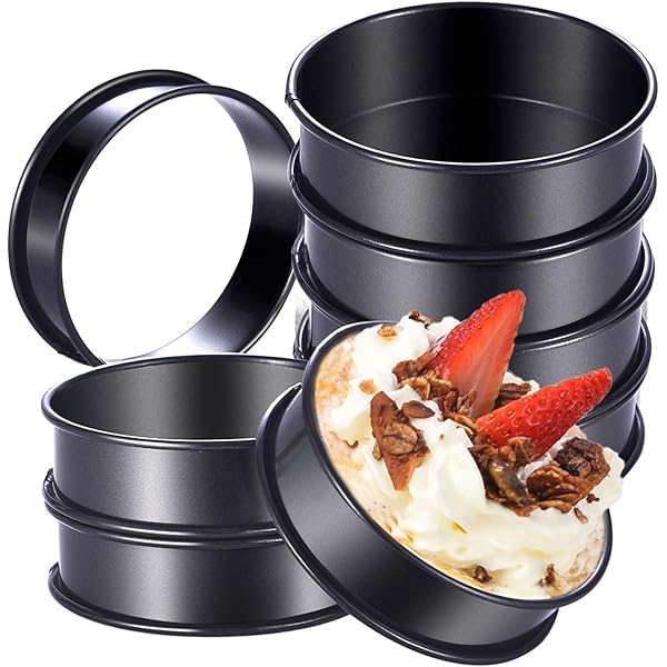 Boao 16-Piece English Muffin Rings - Stainless Steel Round Cookie Cutters 2-5 Inch