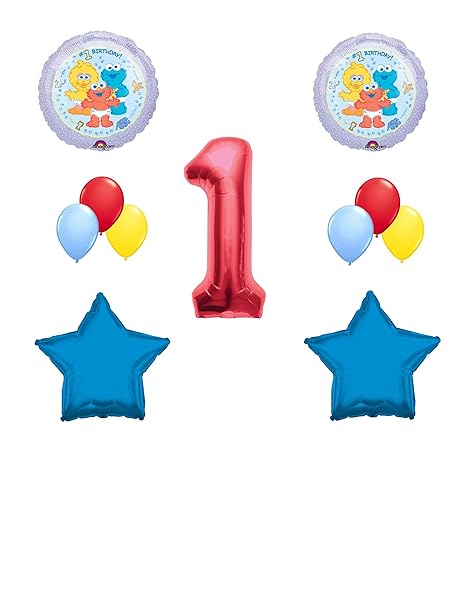 Amazon Com Boy 1st First Birthday Baby Sesame Street Elmo Big
