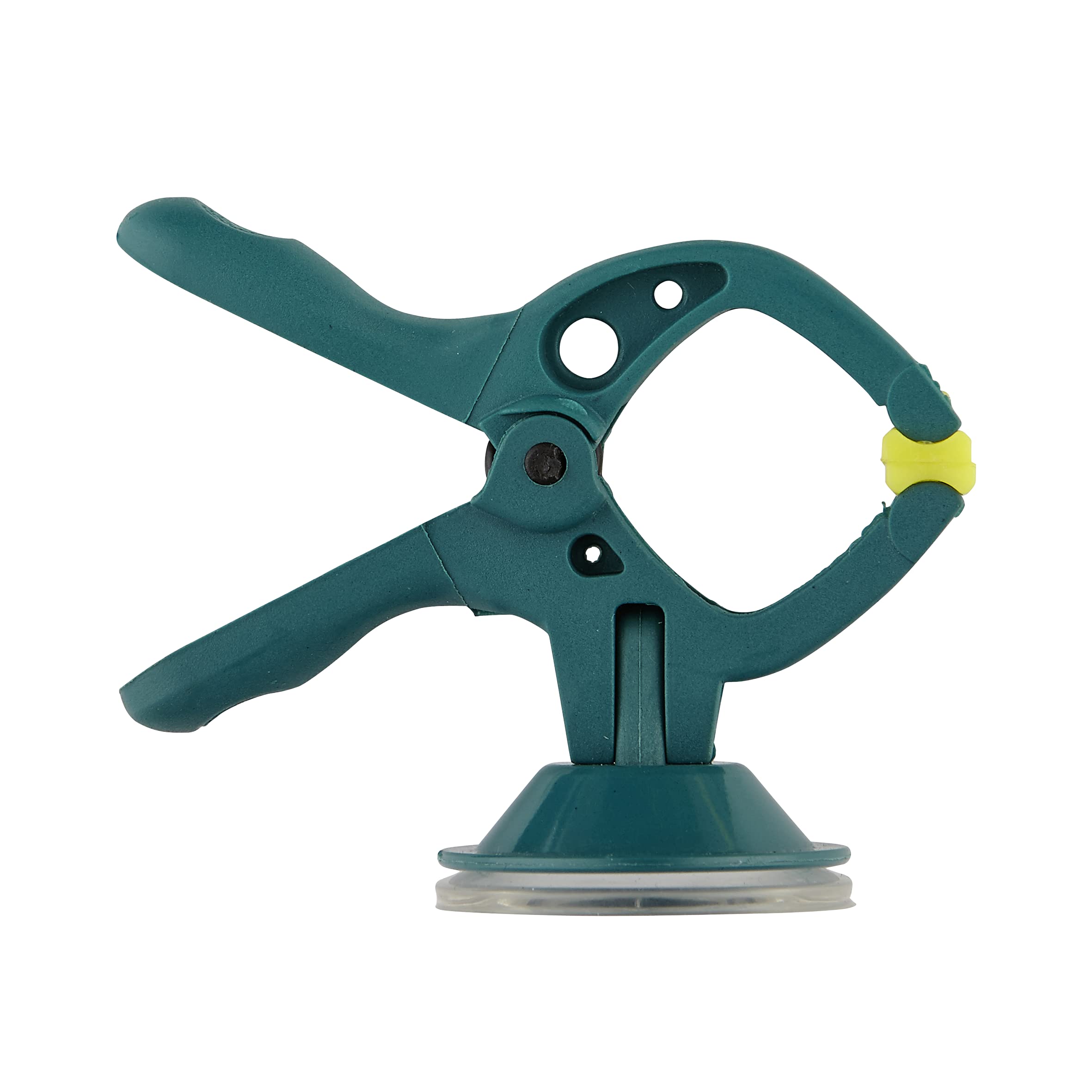 wolfcraft microfix S Mini Spring Clamp with Suction Cup I 3662000 I Can be used in all households, suitable for hobbies, garden, car and leisure (camping)