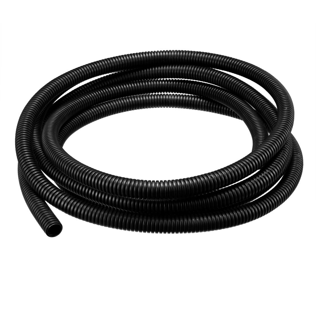 Sourcingmap 3 M 10 x 13 mm PP Flexible Corrugated Conduit Tube for Garden,Office Black