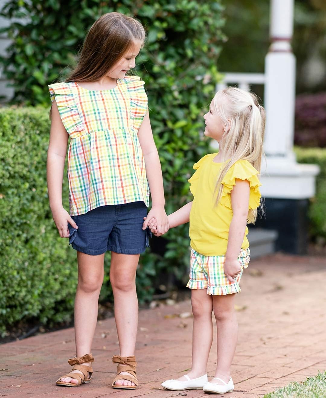 RuffleButts Baby/Toddler Girls Woven Shorts w/Ruffle Hem: Clothing
