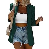KIRUNDO Womens Blazer 2026 Spring Fall Business Casual Oversized Long Sleeve Button Open Front Suit Jackets Work Clothes