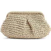 NEWROGENG Handwoven Straw Bag for Women Vacation, Boho Beach Purse for Summer Wicker Crossbody Purse