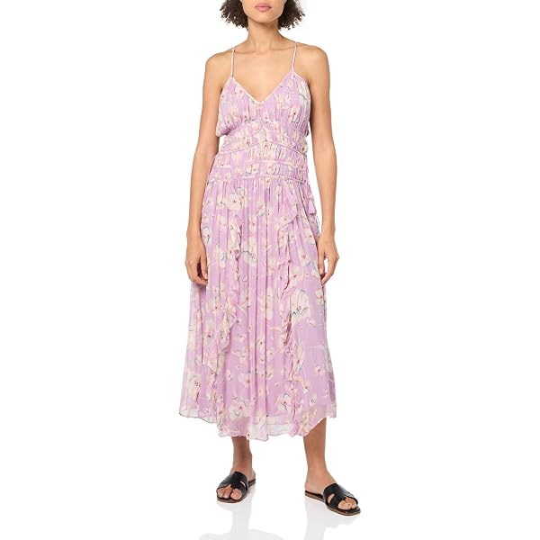 Shani Shemer Women's Eleanor Linen Maxi Dress, Blue Sky Flowers, L at  Amazon Women's Clothing store