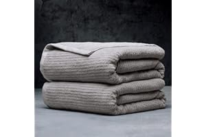 LUXOME Plush Performance 2-Piece Bath Sheet Set | Oversized for 50% More Coverage | Highly Absorbent | 36" W x 70" L | Oyster (Tan)