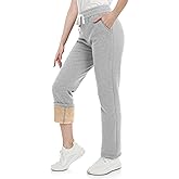 MAGCOMSEN Women's Sherpa Lined Sweatpants with Pockets Warm Thick Fleece Winter Casual Lounge Pants