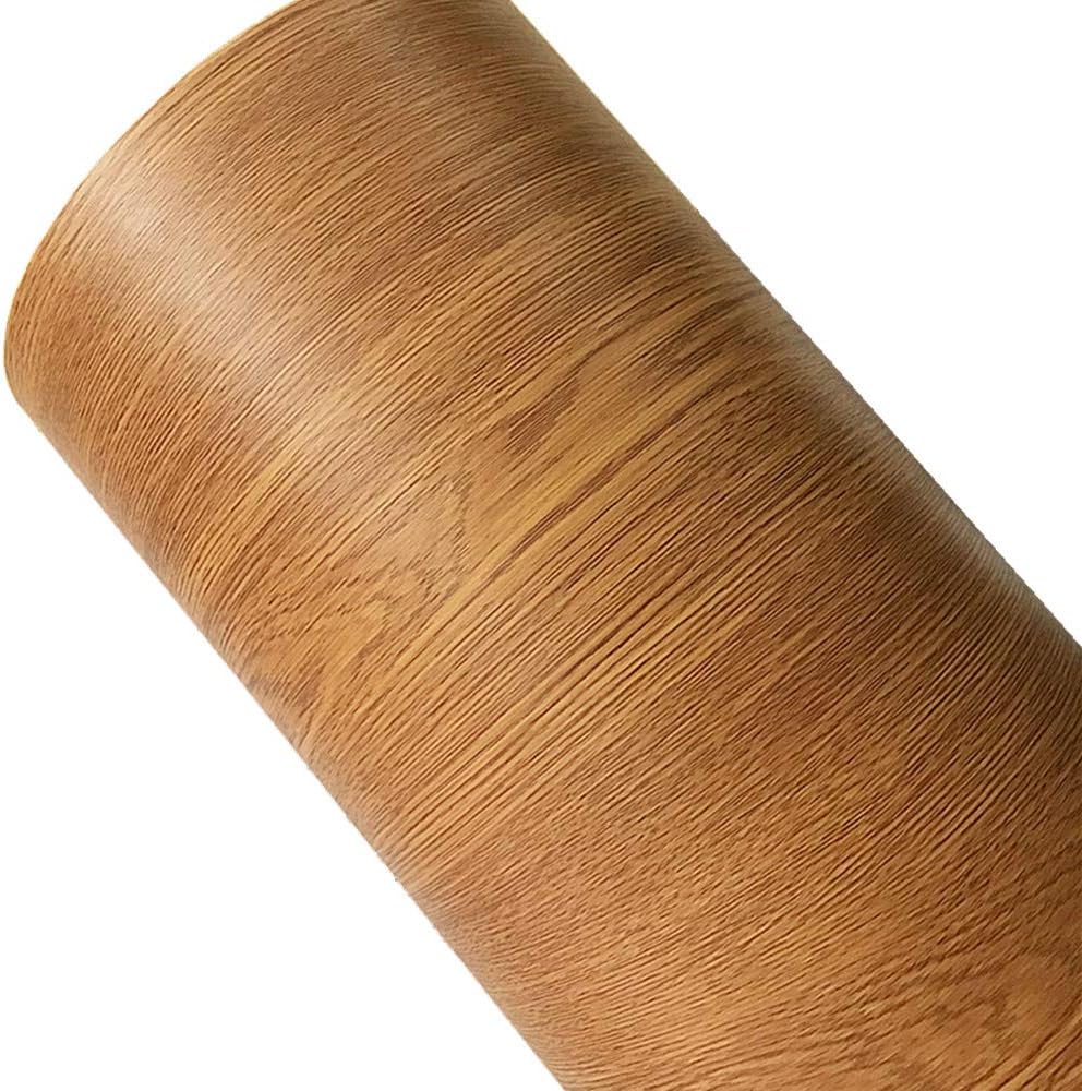 Simplemuji Self-Adhesive Brown Winged Wood Grain Wallpaper Adhesive Paper Counter Top Vinyl Furniture Cabinets Wardrobe Shelf Liner 15.6inch by 79inch