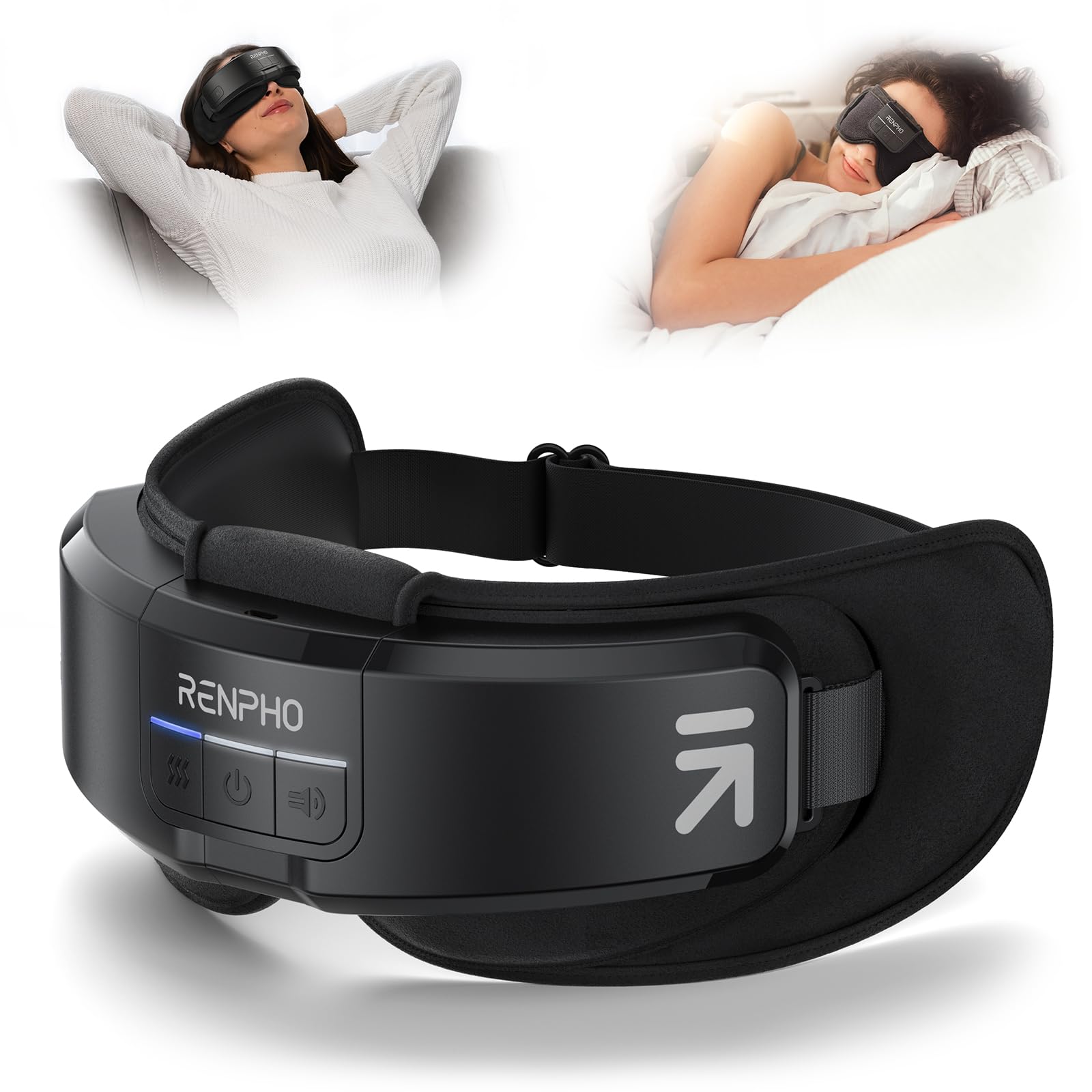 Photo 1 of RENPHO Eyeris Shift, Eye Massager with Heat Eye Massager & Sleep Mask for Migraine, Birthday Gifts for Women/Men/Mom/Dad, Face Head Temple Mask with Heat, Compression for Relaxation